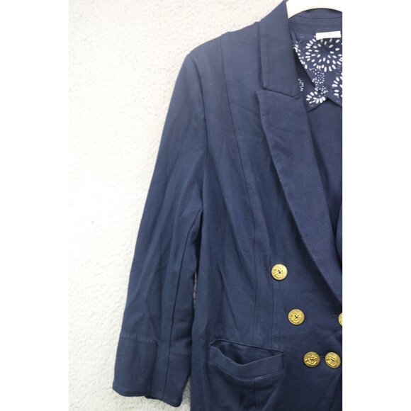 Cabi Navy Blue Nautical Blazer-Size 10-Pockets-Preppy - Picture 3 of 11